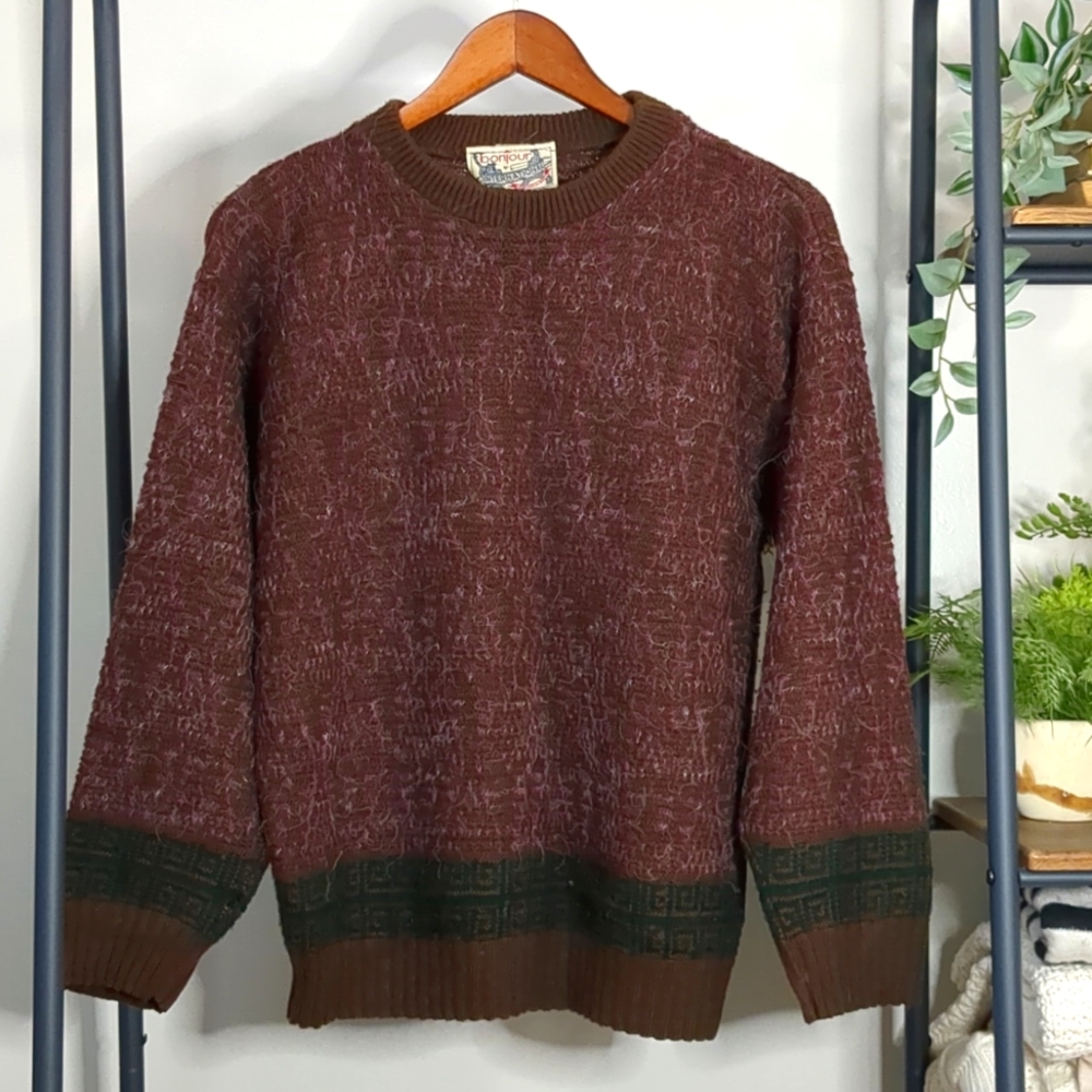 Rare Vintage Burgundy Sweater